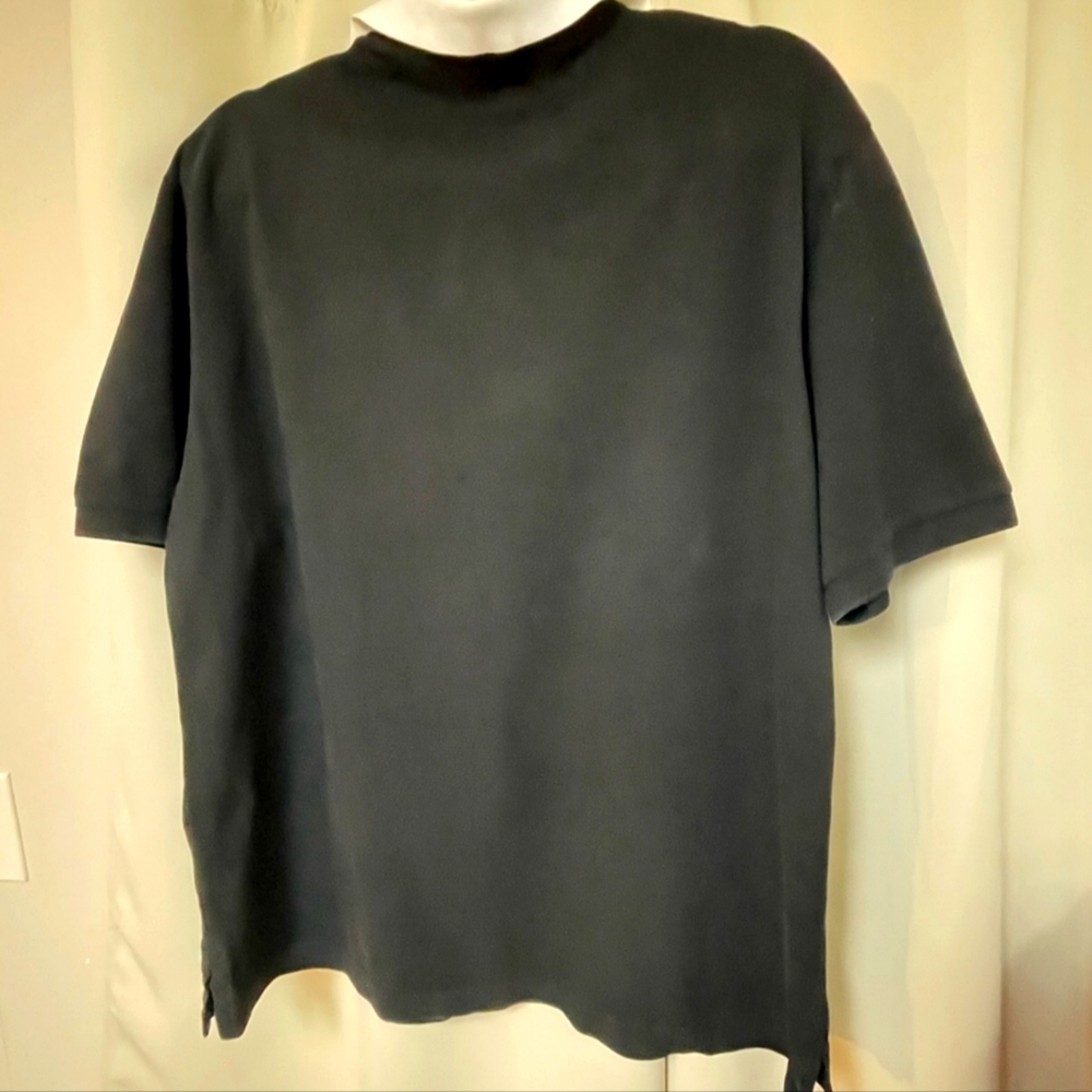 VTG Polo Ralph Lauren Polo Shirt Men XL Black Moisture Management Flip Collar - Picture 6 of 8